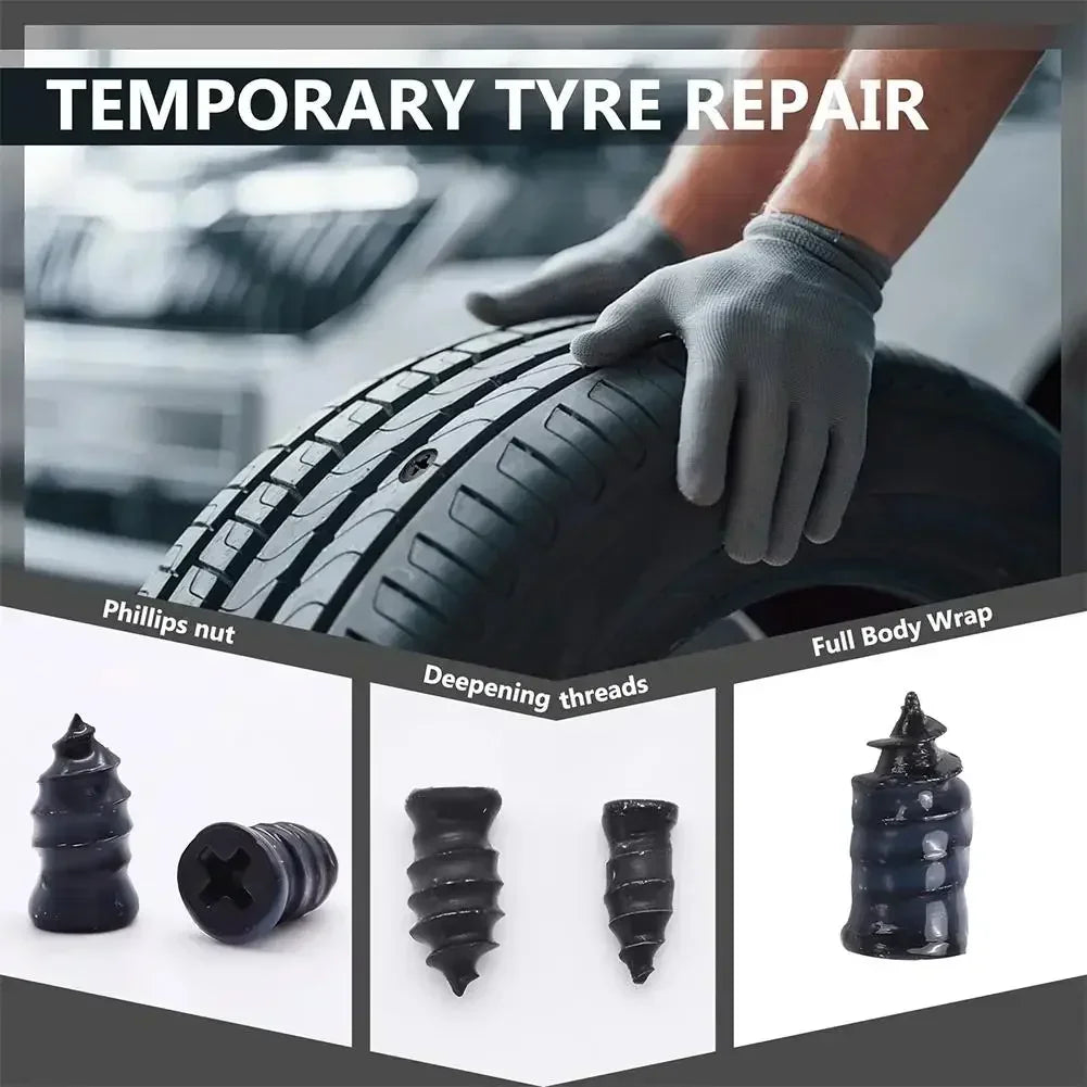 Universal Vacuum Car Tyre Repair Rubber Nail Tire Repair Nail Rubber Screw Screw Tools Car Patch Puncture Repair Rubber Amagi