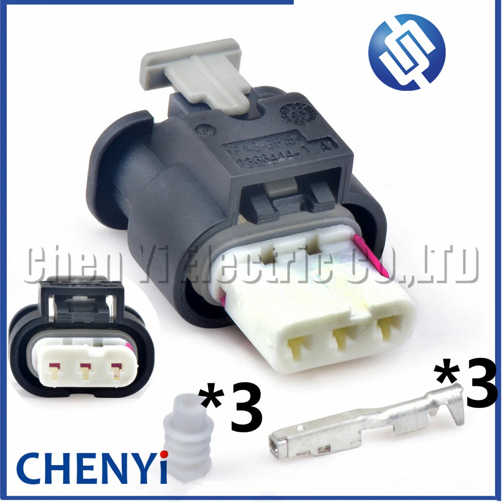 3 Pin female Automotive waterproof connector Car sensor harness plug 2-2355507-5