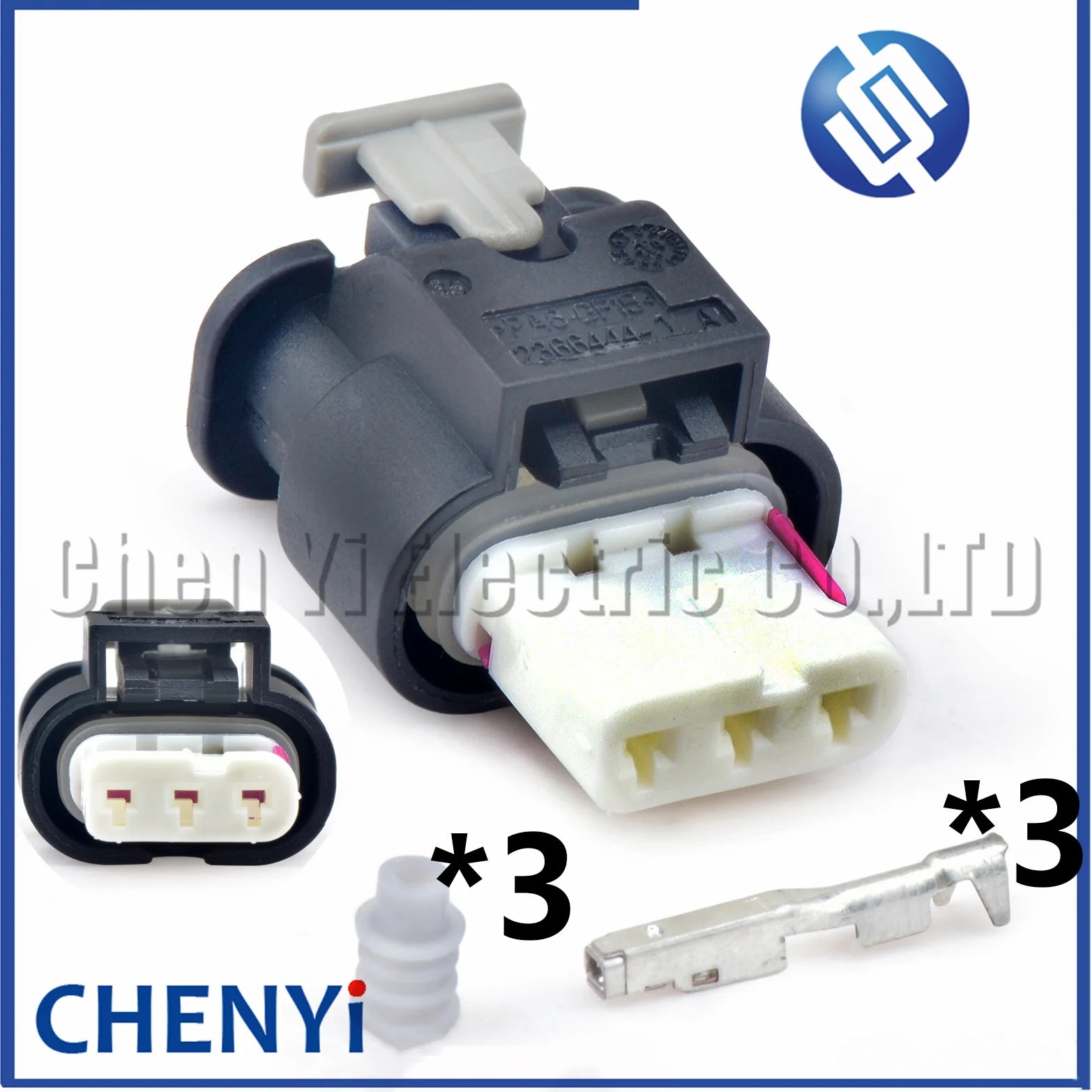 3 Pin female Automotive waterproof connector Car sensor harness plug 2-2355507-5