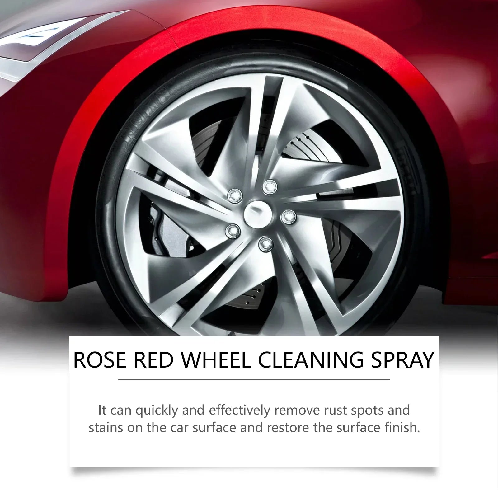 120ml Car Wheel&Tire Cleaner Brake Dust Grime Dirt Remover Alloy Rim Cleaner For Cars/Trucks/Suvs - Non-Corrosive Formula Amagi