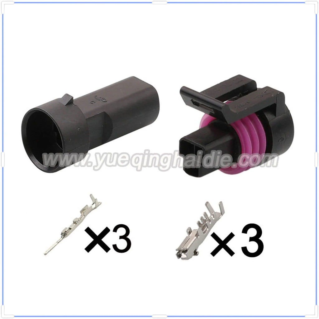 3Pin Connector Waterproof 1.5mm Male Female Connector Automotive Oil Fuel Cable Socket for GM 12078090 12110192 0441004 12065287