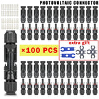 400/200/100/40/20/10 Pcs Photovoltaic Solar Connector 1000V30A Wholesale Panel Connectors Kit for PV/MC Cable 2.5/4/6mm²