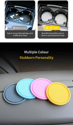 2pcs Cute Bling Car Cup Holder Coaster Mat with Rhinestone for Women Girl Universal Anti Slip Automotive Interior Amagi