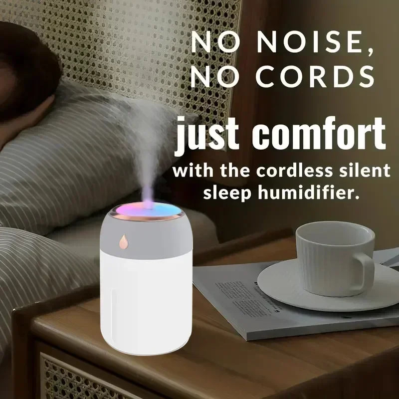 USB Humidifier Atomizer Aroma Oil Diffuser Mute 220 Ml Air Humidifier with Night Lamp for Car Bedroom Cool Mist Sprayer Amagi
