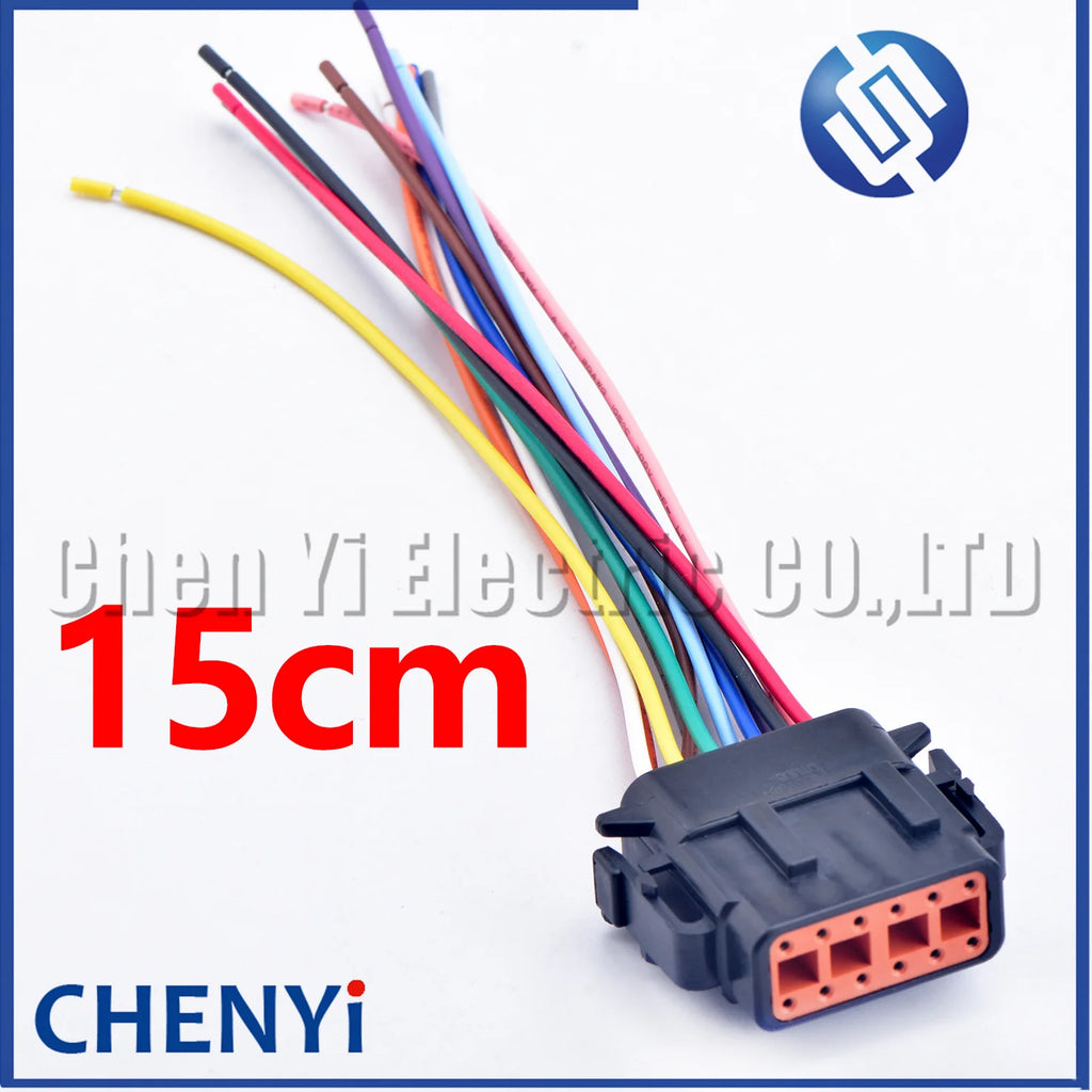 Black 12 Pin Sealed waterproof connector DTM06-12SB DTM04-12PB Automotive Connector Heavy Truck Wiring Harness Plug For Deutsch