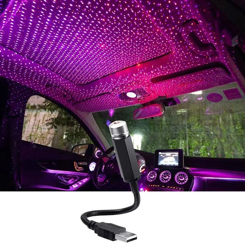 Mini LED Car Roof Star Night Light Projector Atmosphere Galaxy Lamp USB Decorative Adjustable for Auto Roof Room Ceiling Tools