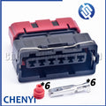 1 set 6 Pin female Automobile waterproof connector mass air flow sensor plug PB185-06326 With s For Nissan Mitsubishi