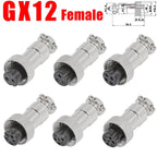 GX12 GX16 GX20 Aviation Connector Plug Socket Set, 2–15 Pin Male Female Circular Docking Connector for Electrical Equipment