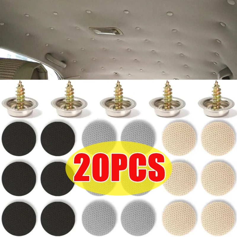 10/20Pcs Car Interior Roof Buckles Headliner Ceiling Cloth Fixing Screw Care Fabric Buckle Rivets Retainer Cap Repair Automotive