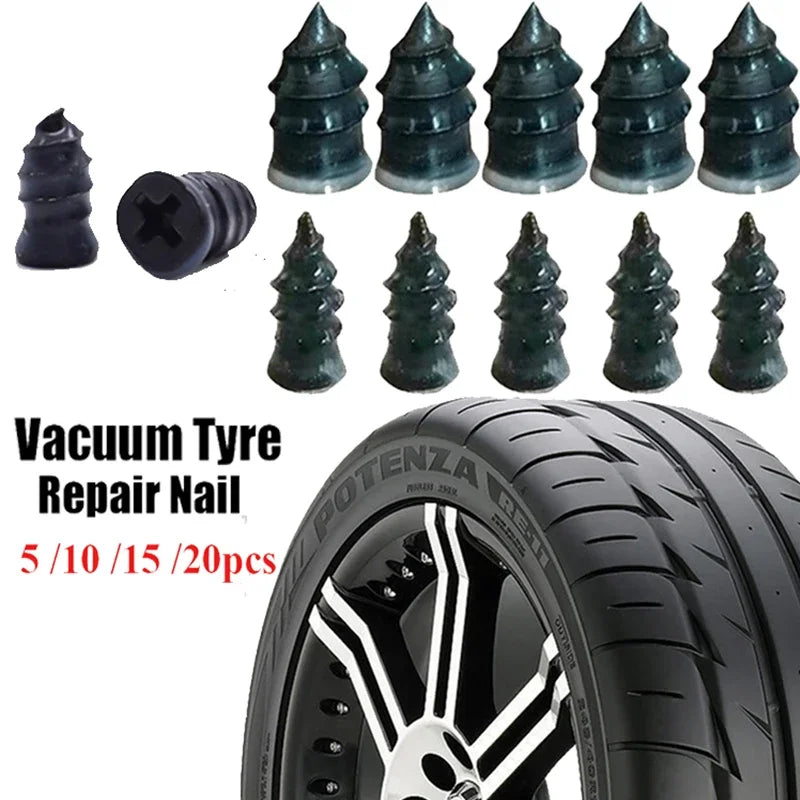 10/30Pcs Vacuum Tyre Repair Nail Tire Puncture Screws Motorcycle Fitting Set Tubeless Wheel Repairs Puncture Kit Patches for Car