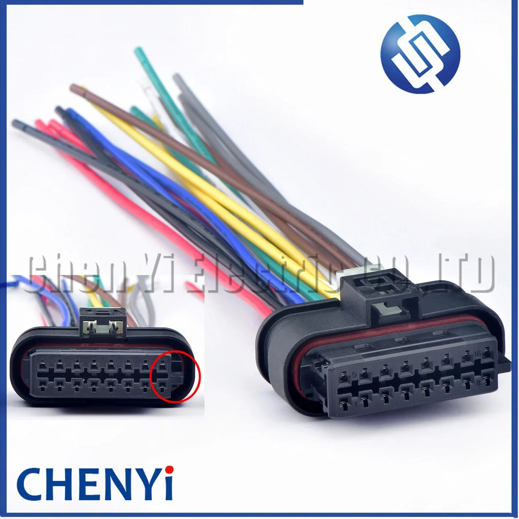 16 Pin Car Reversing Radar ACC Electric Wire harness plug A0001532222 805-587-542 805-587-541 805-588-571 807-445 805-587