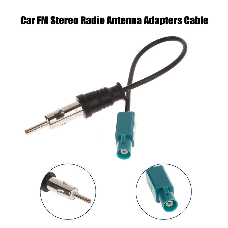 Universal Car FM AM Stereo Radio Antenna Adapters Cable Fakra-Z Male To DIN Plug 15cm FM/AM Aerial To DIN Car Replacement Parts