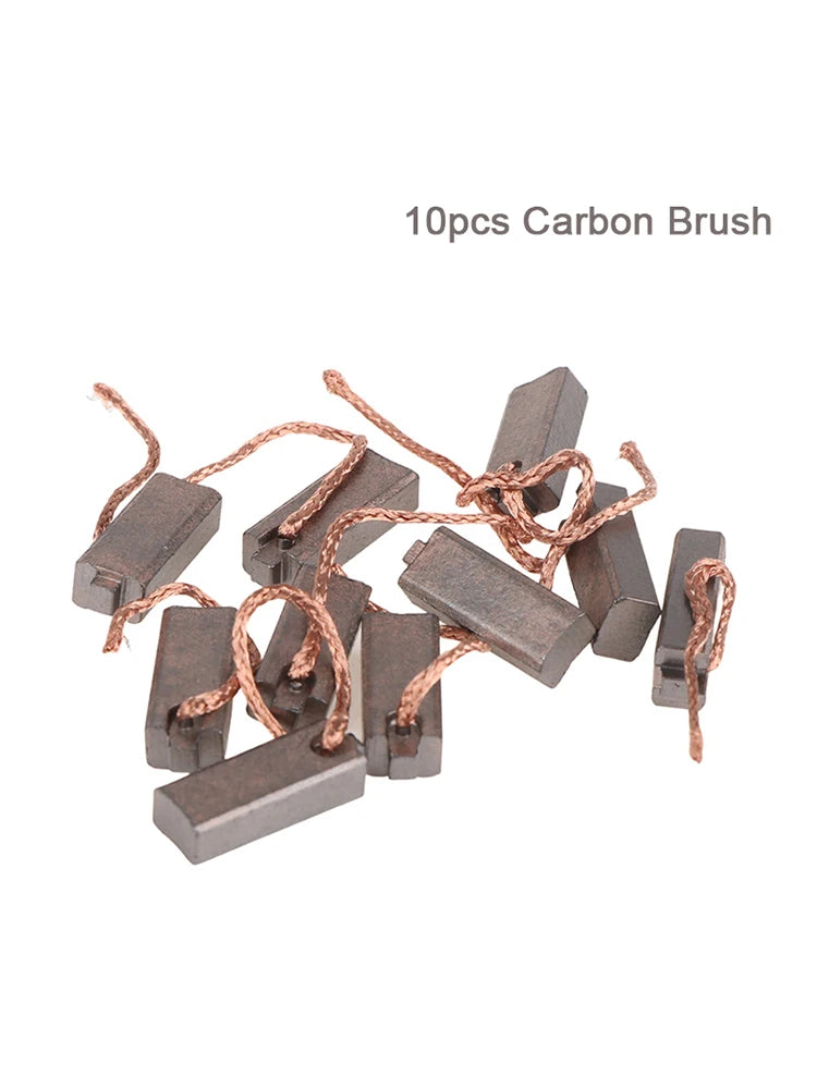 High Quality 10Pcs 5*7*19mm Copper Electric Generator Carbon Brushes Car Alternator Power Tools Car Regulator Low Copper