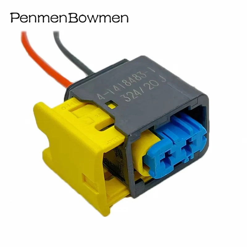 1 Set 2 Pin Car New Energy Vehicle Nitrogen Oxygen Electrical Cable Connectors Female Wire Harness Plug 4-1418483-1 0-1418451-1