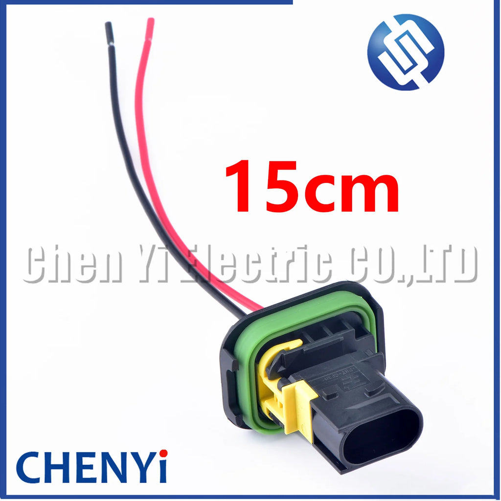 2 Pin Automotive Connector Waterproof Socket Wire harness plug With Rubber Pins 1-1418483-1 1-1703841-1 1-1703839-1 1670150-1