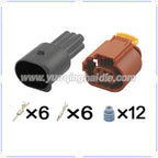 6 Pin Connector Waterproof 1.5mm Male Female Connector Automotive Wiring Harness Cable Socket for Audi 284716-3 284717-3