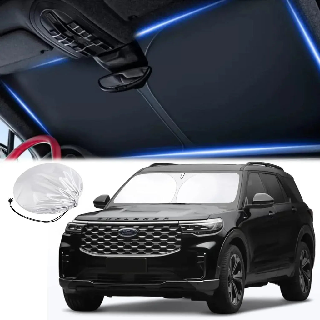 Front Windshield Sunshade, Foldable Sun Visor , Suitable for Sedan and SUV Models Amagi