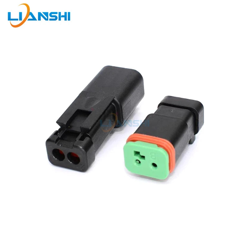 Dechi type connector DT06-2S/DT04-2P waterproof connector, 2p LED spotlight plug wiring harness