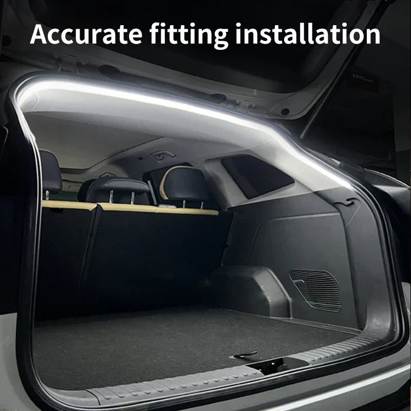 12V Dynamic Flowing Car Trunk LED Strip High-Brightness Wiring Automatic Sensing Tailgate Light Strip Tool Installation Amagi
