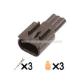 3 pin auto waterproof electric plastic wire harness connector HD037C-0.6-11