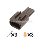 3 pin auto waterproof electric plastic wire harness connector HD037C-0.6-11