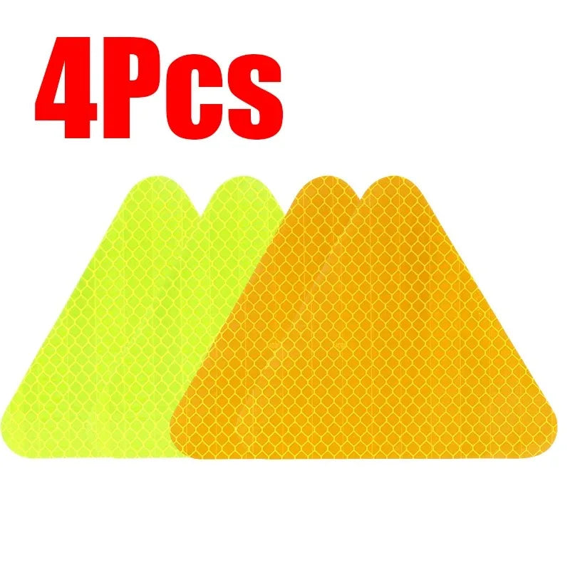 1-4Pcs Safety Reflective Sign Board Reflective Sticker Warning Triangle Warning Reflector Truck Stop Warn Sign Plate Rear Light