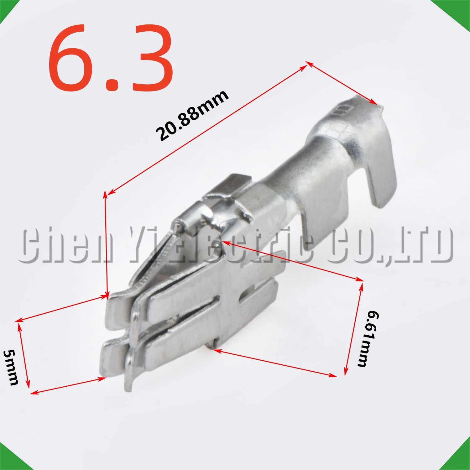 20 Pcs 6.3mm Male or Female wire Crimp Pins For 927837-1 1-968050-1 1241414-1 Sheath Au...