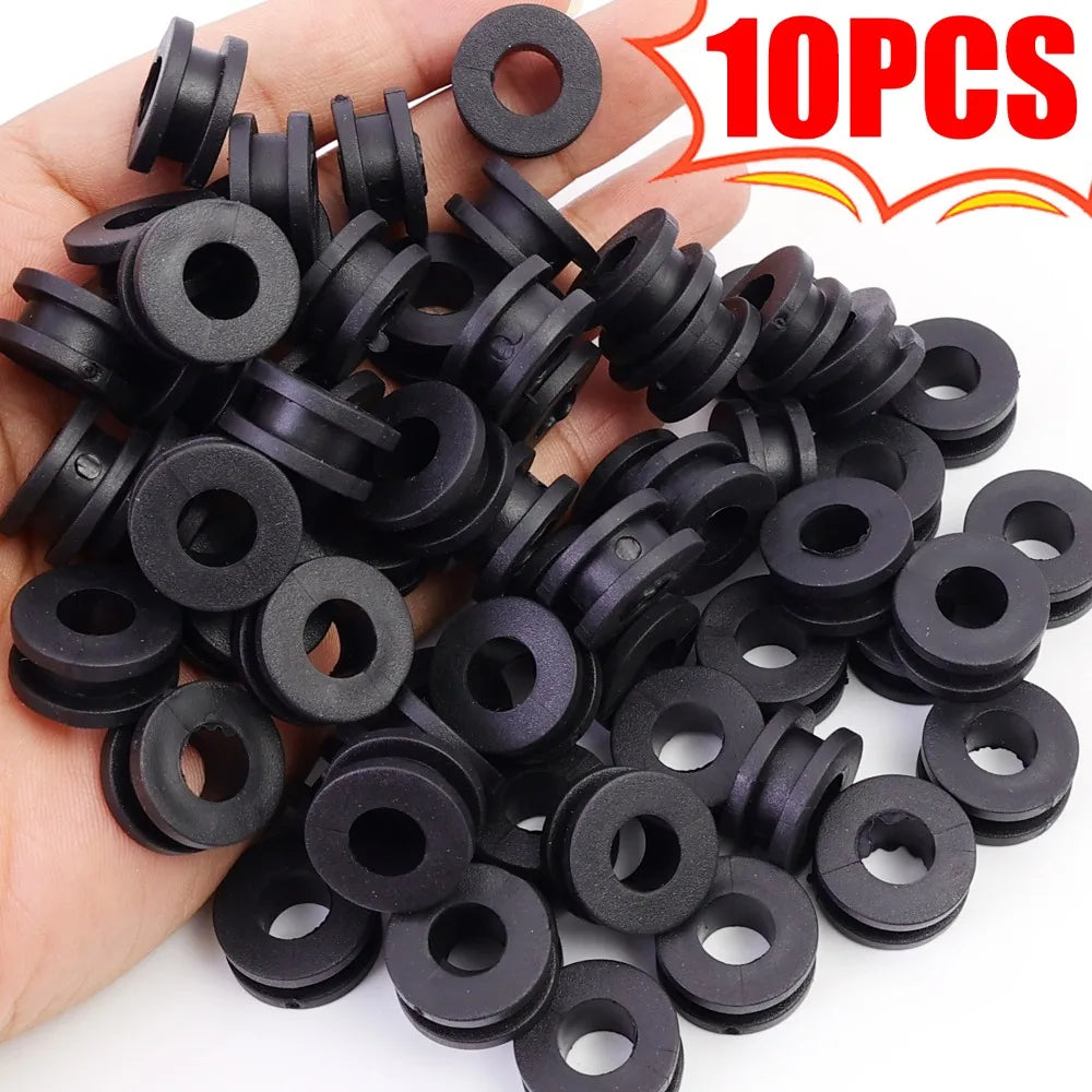 Rubber Motorcycle Cushion Washer Gasket Replacement Part Fairing Side Cover Bushing O Ring Anti Vibration Mount Black Pads