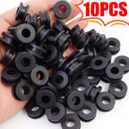 Rubber Motorcycle Cushion Washer Gasket Replacement Part Fairing Side Cover Bushing O Ring Anti Vibration Mount Black Pads