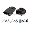 5 Pin Connector Waterproof 1.5mm Male Female Connector Automobile Wiring Harness Cable Plug for VW Audi 1-969920-1 1J0973705