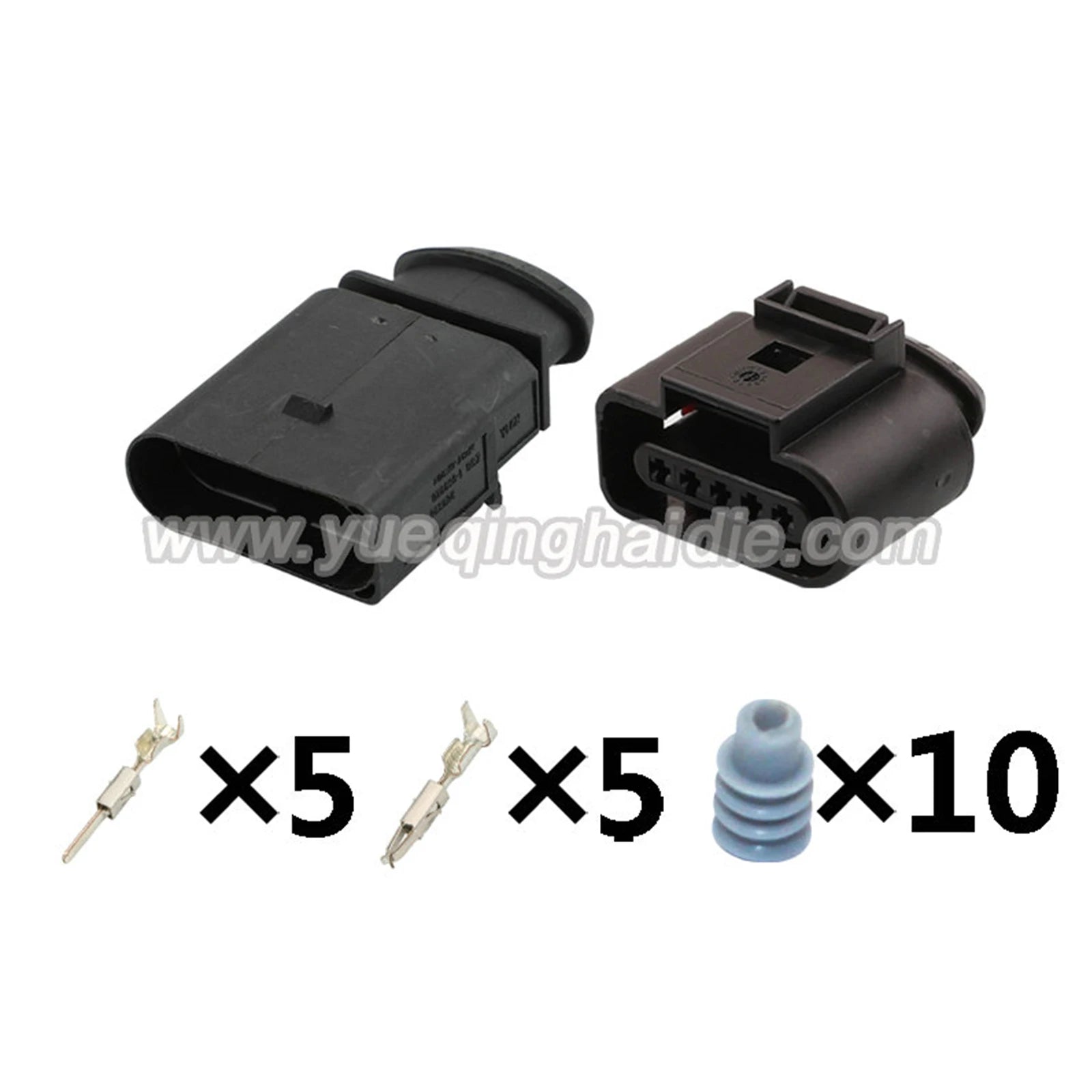 5 Pin Connector Waterproof 1.5mm Male Female Connector Automobile Wiring Harness Cable Plug for VW Audi 1-969920-1 1J0973705