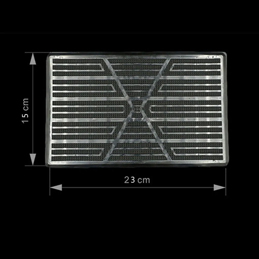 Car Carpet Plate Floor Pad Heel Foot Mat Pedal Patch Black PVC Waterproof Auto Anti-skid Pad Universal Interior Accessories