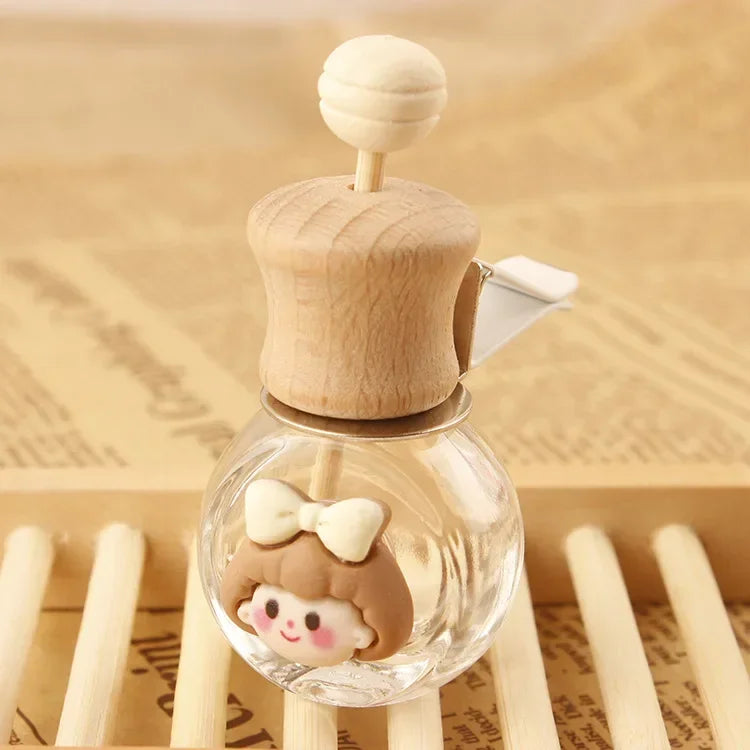 Fashion Car Hanging Perfume Pendant Fragrance Air Freshener Empty Glass Bottle For Essential Oils Diffuser Auto Ornaments Amagi