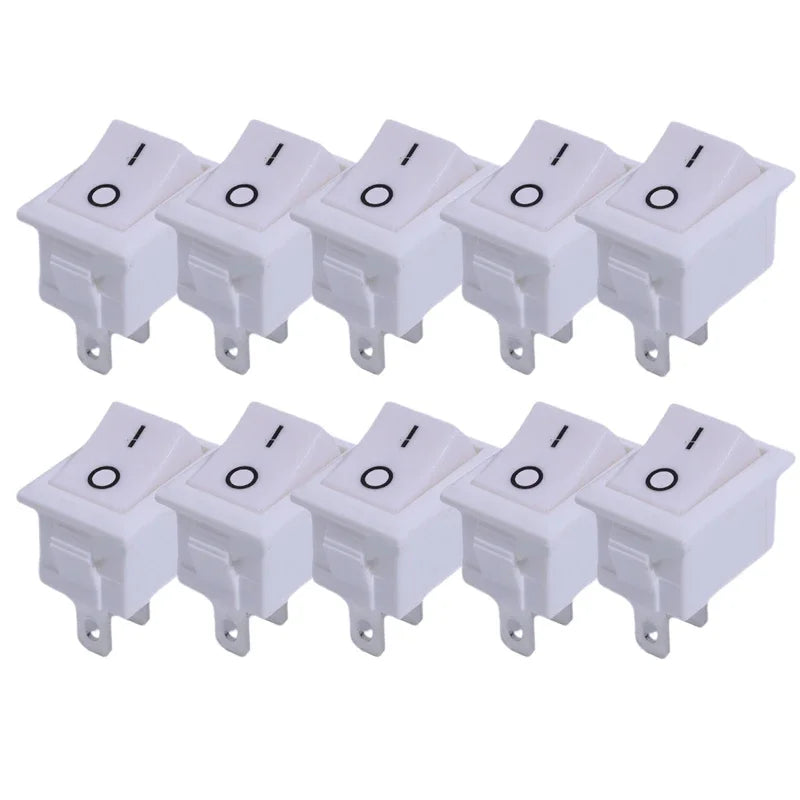 Push Button Switch 21x15mm SPST 2Pin 6A 250V KCD11 Snap-in on/Off Rocker Switch 21MM*15MM Black Red and White 10/5Pcs