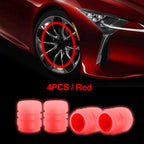 Mini Car Tire Valve Caps Luminous Valve Stem Caps Universal Fluorescent Tyre Nozzles Cover Tyre  wholesale