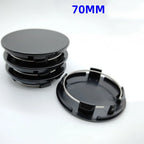 4pcs 70mm Car Black / Silver Universal Car Wheel Hub Center Cap Cover Wheel Hub Center Badges Fit For RM Rims Type