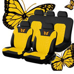 Car Seat Covers Set Universal Fit Most Cars with Butterfly pattern Tire Track Detail Styling Protector covers for the car