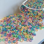 100/300PCS Small Colorful Nylon Elastic Hairband Girls Kids Ponytail Hold Hair Tie Rubber Bands Rope Scrunchie Hair Amagi