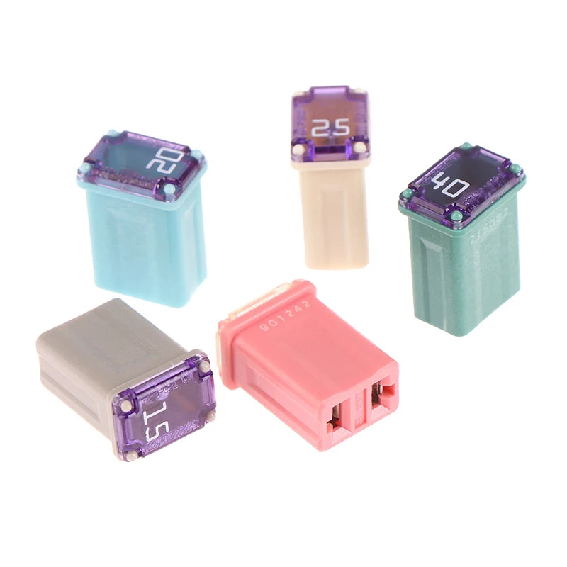1Pcs Mini Square Fuse 15A 20A 25A 30A 40A PEC Automotive Car Fuse Tube Waterproof Fuse Box For Socket