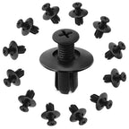 Universal Car 8mm Hole Plastic Rivets 1000/50 Fastener Push Clip Black Bumper Door Trim Panel Retainer Fastener Clip Accessories