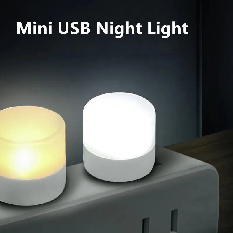 USB Night Light Portable LED Plug Lamp 1- 20pcs Warm White Eye Protection Reading LIght Lamp 5V 1W USB Plug Night Lights