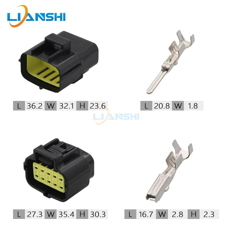 174657-2 174655-2 Suitable for excavator display monitor instrument plug 10P male and female connectors with terminals