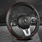 38 Cm/15 Inches Universal Car Faux Leather Steering Wheel Cover Sweat-absorbent And Breathable Handle Interior Upgrade New Amagi