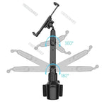 Cup Holder Tablet Cup Holder Mount 360 Adjustable Smartphone Car 270 Tilt Bar Triangular Base Ram Mount Holder For SUVs Amagi