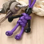 Handmade Building Block Keychain Biker Helmet Pendant Bag Rope Braided Paracord Backpack Doll Hanging Buddy Pendan Amagi