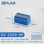 Fast Wiring Mini Rail-Type Quick Junction Box | 1-In-Multi-Out Plug-in Terminal Wire Connector for Easy Electrical Connection
