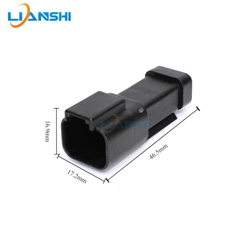 Dechi type connector DT06-2S/DT04-2P waterproof connector, 2p LED spotlight plug wiring harness