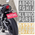 Night Reflective Alphabet Label Decal Car License Plate Number Reflective Stickers Mailbox Door Plate Number Waterproof Decals