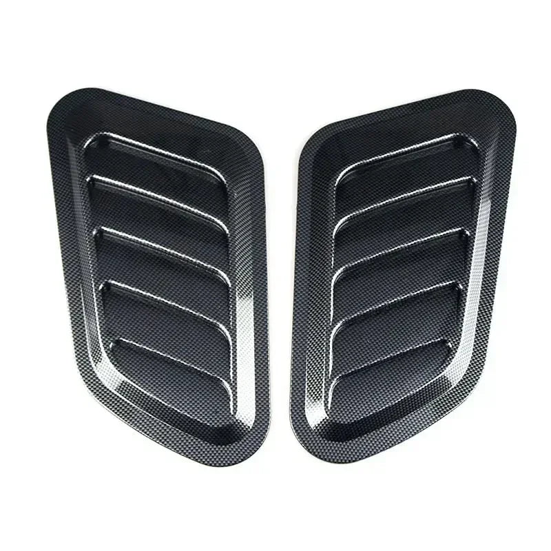 Universal Carbon Fiber Car Decorative Cell Air Flow Intake Hood Scoop Bonnet Vent Cover Stickers Decoration Styling Amagi