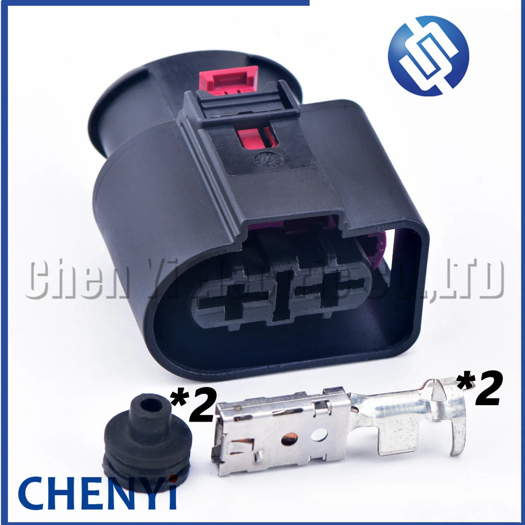 2 Pin female Automobile waterproof connector Steering gear booster pump electronic fan Plug 5Q0971955 5Q0 971 955